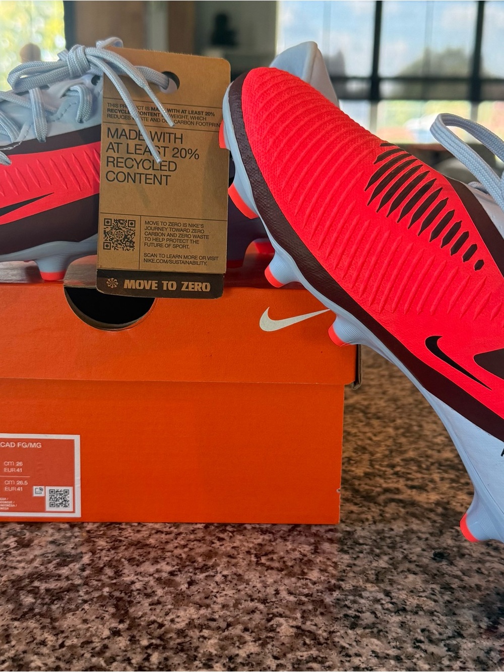 Nike Men’s Soccer Cleats - Bright Red with Black Accents